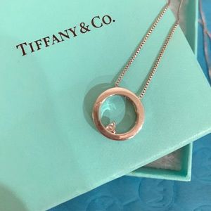 Sterling silver necklace with real diamond accent